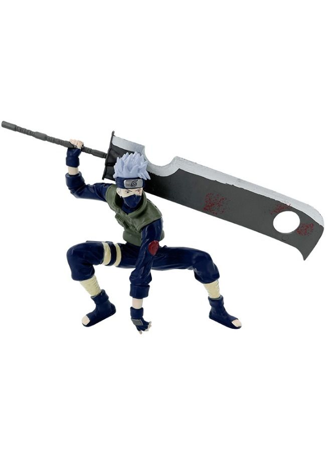 Naruto Hatake Kakashi Action Figure, Big Sword Hatake Kakashi Figure Toy, Anime Realistic Statue Figure, Super Collectible Model Statue Anime Figure Toy 16CM - Image 1