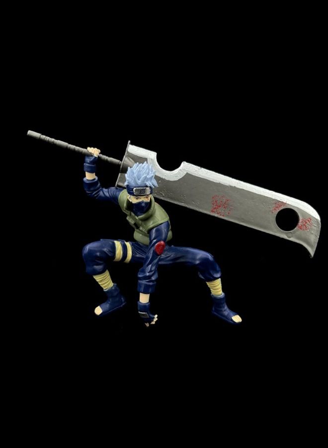 Naruto Hatake Kakashi Action Figure, Big Sword Hatake Kakashi Figure Toy, Anime Realistic Statue Figure, Super Collectible Model Statue Anime Figure Toy 16CM - Image 3