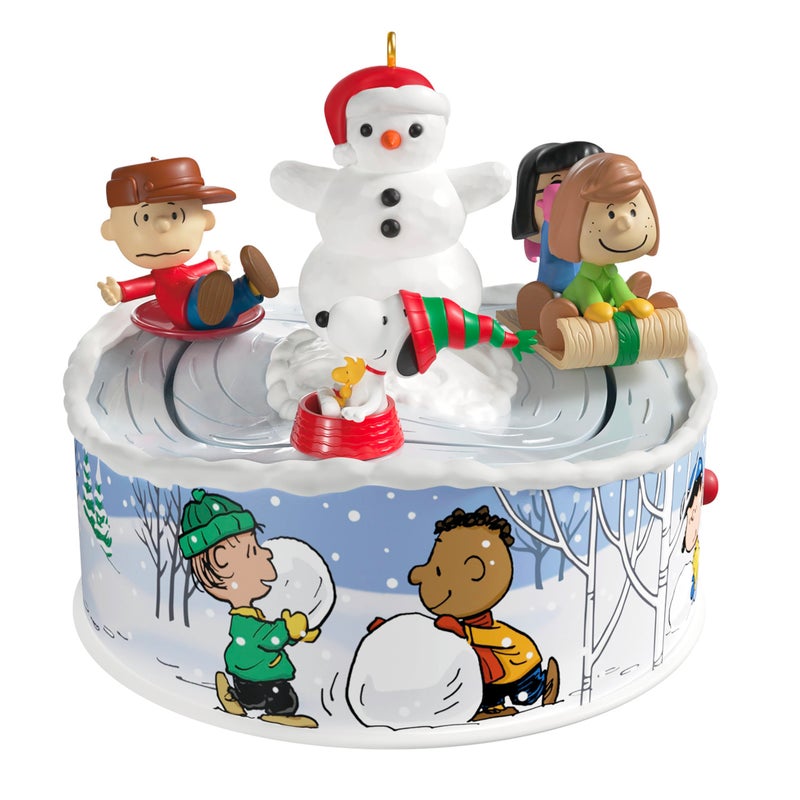 Hallmark Keepsake Christmas Ornament 2025, The Peanuts Gang Let's Go Sledding! Musical with Light and Motion, Gifts for Peanuts Fans - Image 1