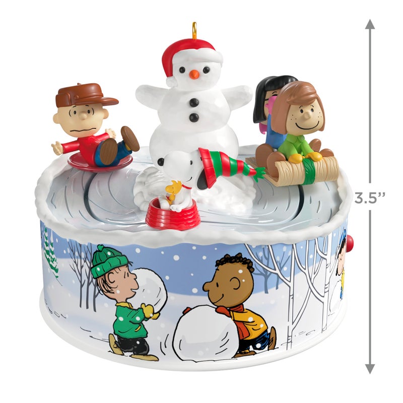 Hallmark Keepsake Christmas Ornament 2025, The Peanuts Gang Let's Go Sledding! Musical with Light and Motion, Gifts for Peanuts Fans - Image 4