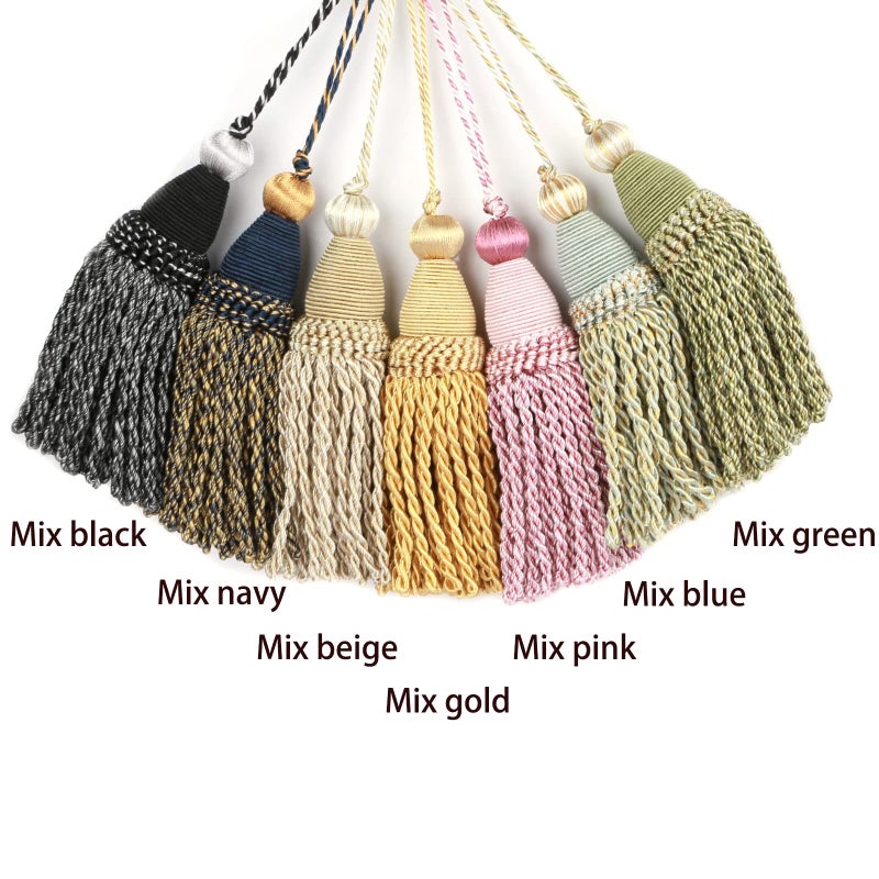 HedongHexi 2 Pack Tassel Key With Loops, Handmade Twisted Craft, DIY Accessories for Home Decoration - Image 3