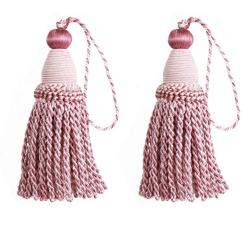 HedongHexi 2 Pack Tassel Key With Loops, Handmade Twisted Craft, DIY Accessories for Home Decoration - Image 1
