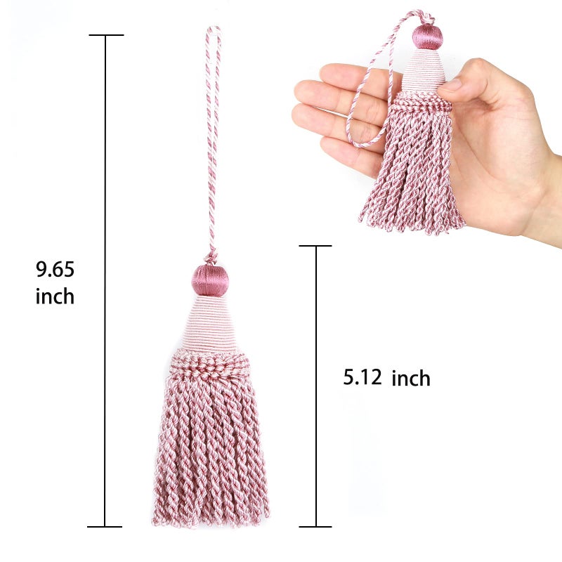 HedongHexi 2 Pack Tassel Key With Loops, Handmade Twisted Craft, DIY Accessories for Home Decoration - Image 2