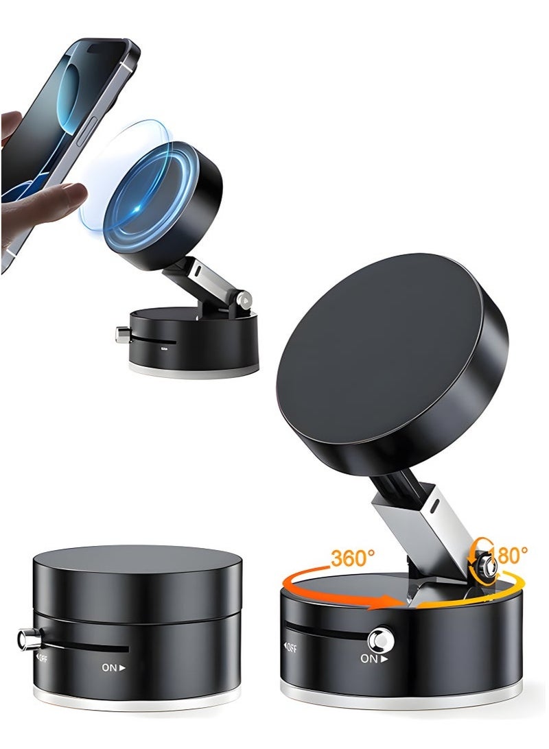 mobile stand Magnetic car phone holder, vacuum adsorption base, multi-angle rotation, magnetic bracket, easy to install  - Image 1