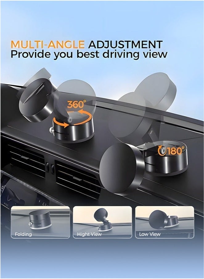 mobile stand Magnetic car phone holder, vacuum adsorption base, multi-angle rotation, magnetic bracket, easy to install  - Image 4
