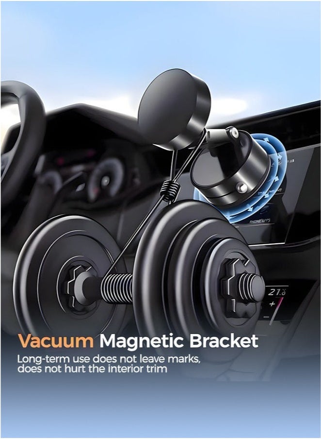 mobile stand Magnetic car phone holder, vacuum adsorption base, multi-angle rotation, magnetic bracket, easy to install  - Image 5