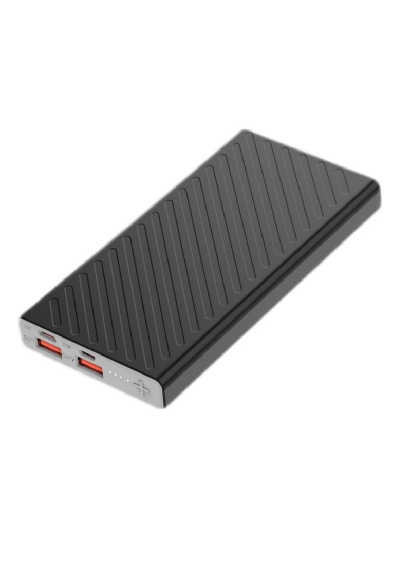 JNUOBI DY-28 10000mAh Ultra-Slim Fast Charging Power Bank with Dual USB Output, 2.1A High-Speed Charging, and Universal Device Compatibility - Image 1