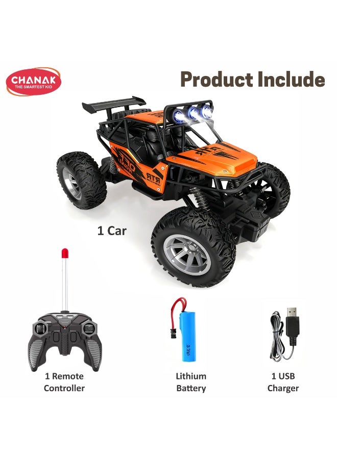 Chanak Explorer 1:20 Scale RC Off-Road Climbing Car, Alloy Version, Rechargeable Remote Control Rock Crawler with LED Headlights, 4-Wheel Drive High-Performance  (Color as per availability) - Image 5