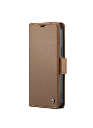 Flip Wallet Case For iPhone 15 Pro Max [RFID Blocking] PU Leather Wallet Flip Folio Case with Card Holder Kickstand Shockproof Phone Cover (Brown) - pzsku/ZF66173F40EC93B1A700BZ/45/_/1713878564/c99ad7e0-14c6-4729-b36c-943a31a8e346