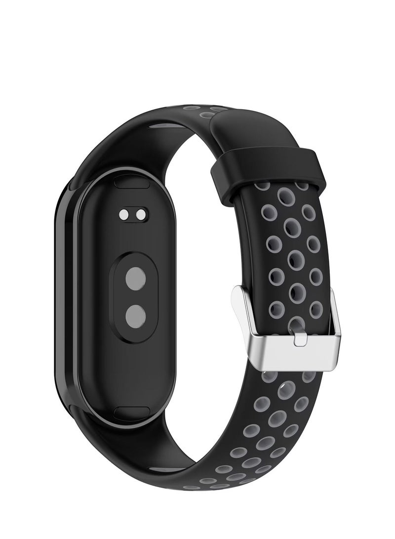 Watch Bands for Xiaomi Smart Band 9/ Band 9 NFC Adjustable Silicone Wristband Quick Release Strap Sport Replacement Band Compatible with Xiaomi Smart Band 9 Smart Watch (Black) - Image 2