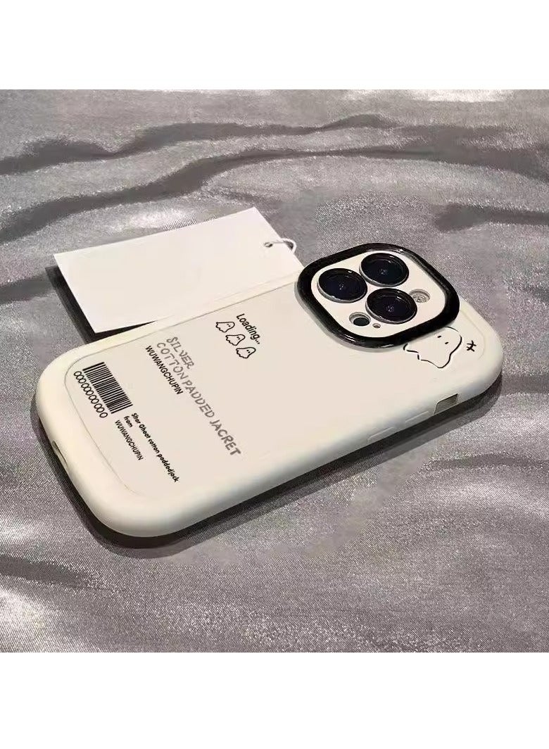 NIBEMINENT Minimalistic Little Ghost Protective TPU Case Cover For iPhone 17, White