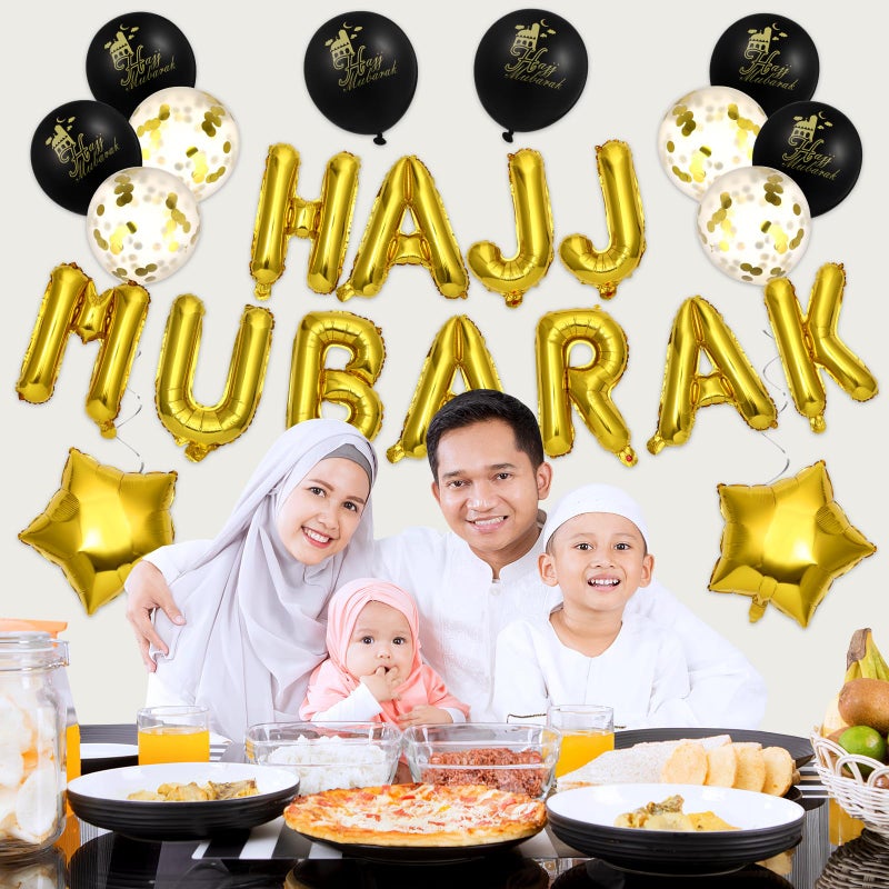 BESTOYARD Ramadan Eid Party Decorations Set, Sequin Foil Balloons Mubarak Banner, 1 Count - Image 5