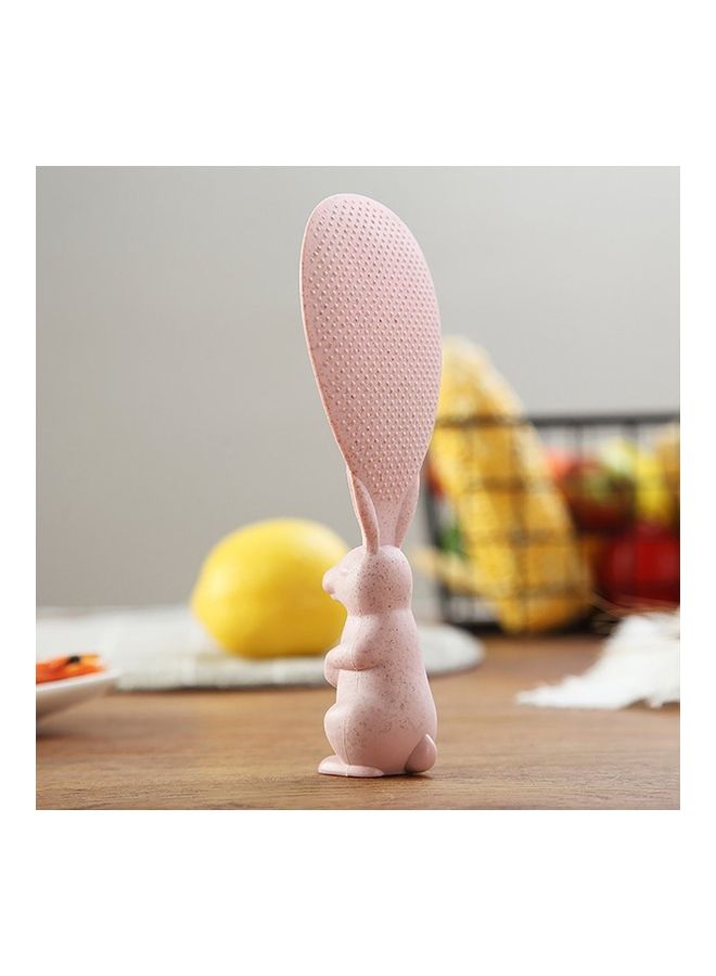 NIBEMINENT Cute Rabbit Shape Non Stick Rice Paddle Spoon Pink - Image 2