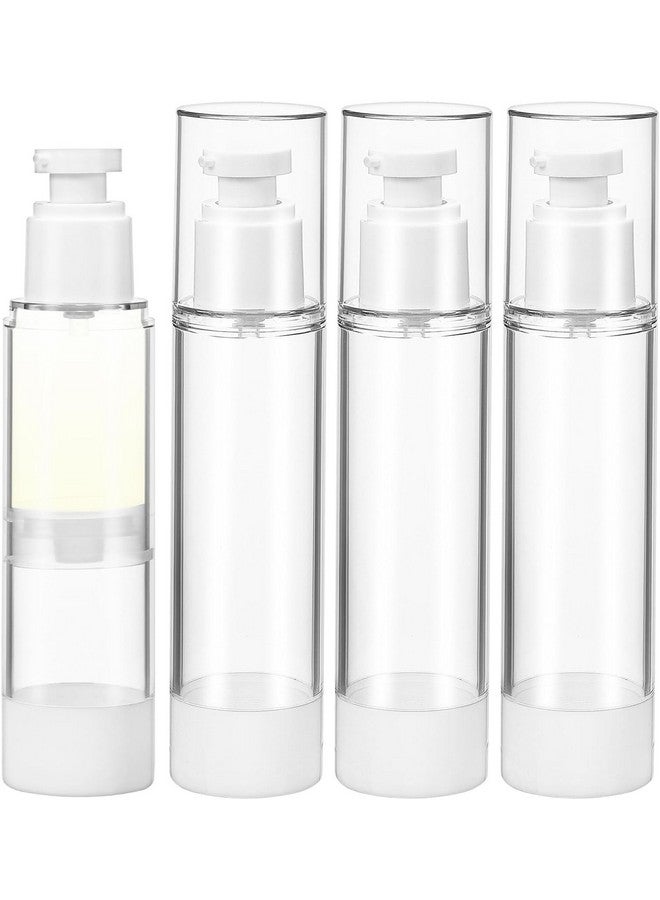JAMBUVANTI 50ML Airless Lotion Pump Bottle, Transparent Airless Cosmetic Cream Pump, Transparent Plastic Travel Size Pump Bottle, Refillable Travel Lotion Dispenser Bottle (1) - Image 1