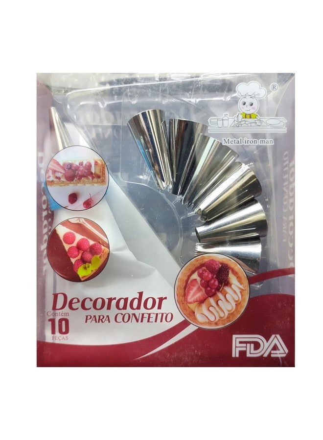 Cake Decor 10 Pcs Decorador Nozzle Set Pastry Tips Cupcake Cake Decorating Nozzle - Image 1