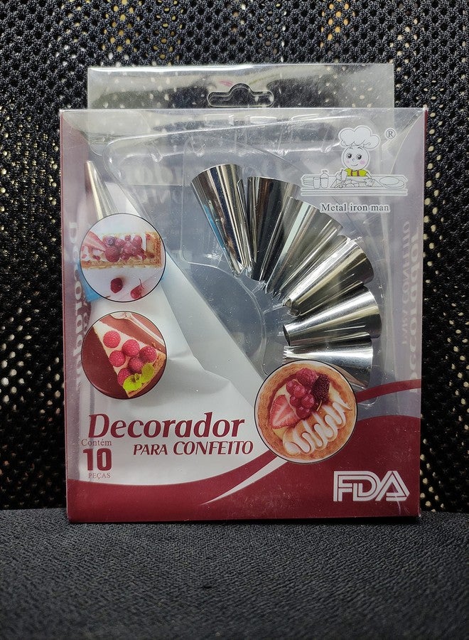 Cake Decor 10 Pcs Decorador Nozzle Set Pastry Tips Cupcake Cake Decorating Nozzle - Image 2