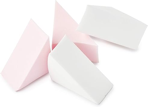 Manicare Cosmetic Wedges Pack Of 4 Triangle Sponges Latex Free Blending Sponges For Liquid Cream And Powder Makeup Foundation Smooth Flawless Application Beauty Accessory Tool Makeup Artist - Image 1