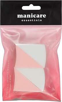 Manicare Cosmetic Wedges Pack Of 4 Triangle Sponges Latex Free Blending Sponges For Liquid Cream And Powder Makeup Foundation Smooth Flawless Application Beauty Accessory Tool Makeup Artist - Image 2
