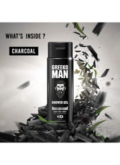 Vasu Greeko Man 3In1 Charcoal Shower Gel With Long Lasting Freshness ; For Hair Face & Body 250 Ml  - Image 5