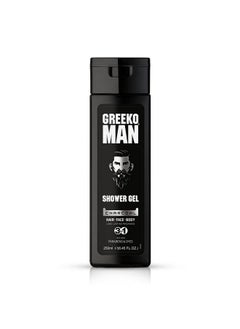 Vasu Greeko Man 3In1 Charcoal Shower Gel With Long Lasting Freshness ; For Hair Face & Body 250 Ml  - Image 2