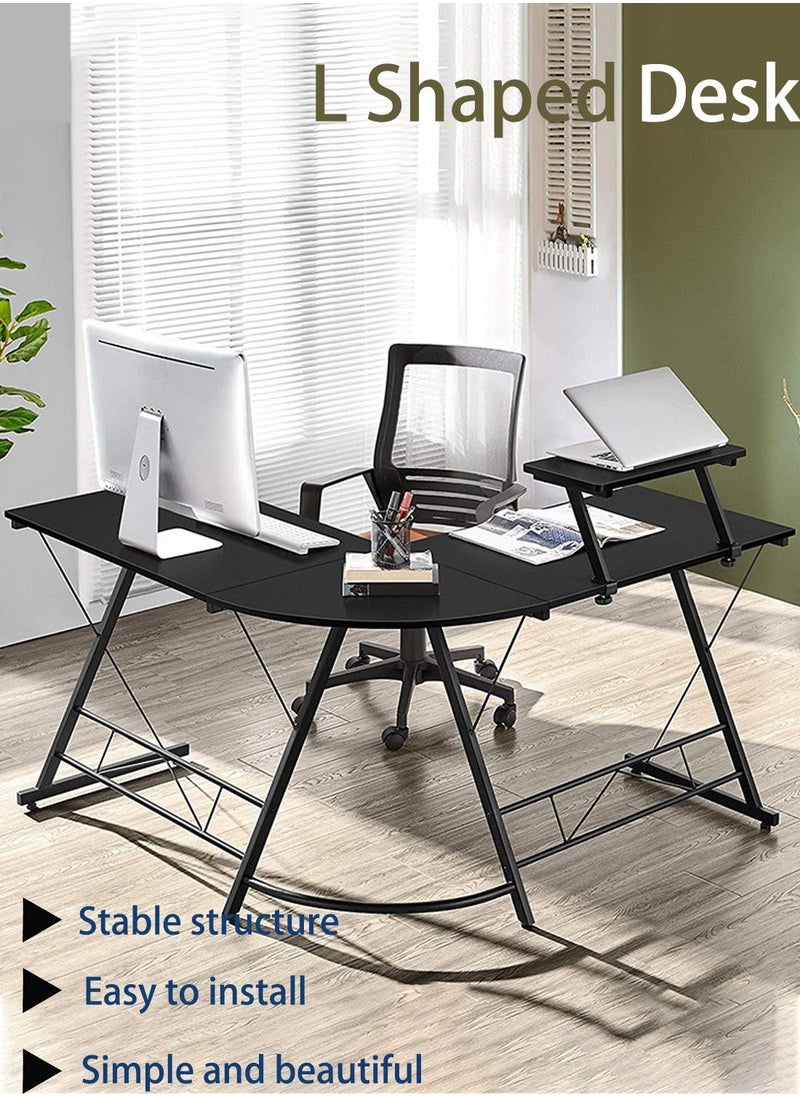 CHOIWIN - Computer Desk,L-Shaped Desk Large Corner Desk, Home Gaming Desk,Writing Studying PC Laptop Workstation Table for Home Office Bedroom - Image 1
