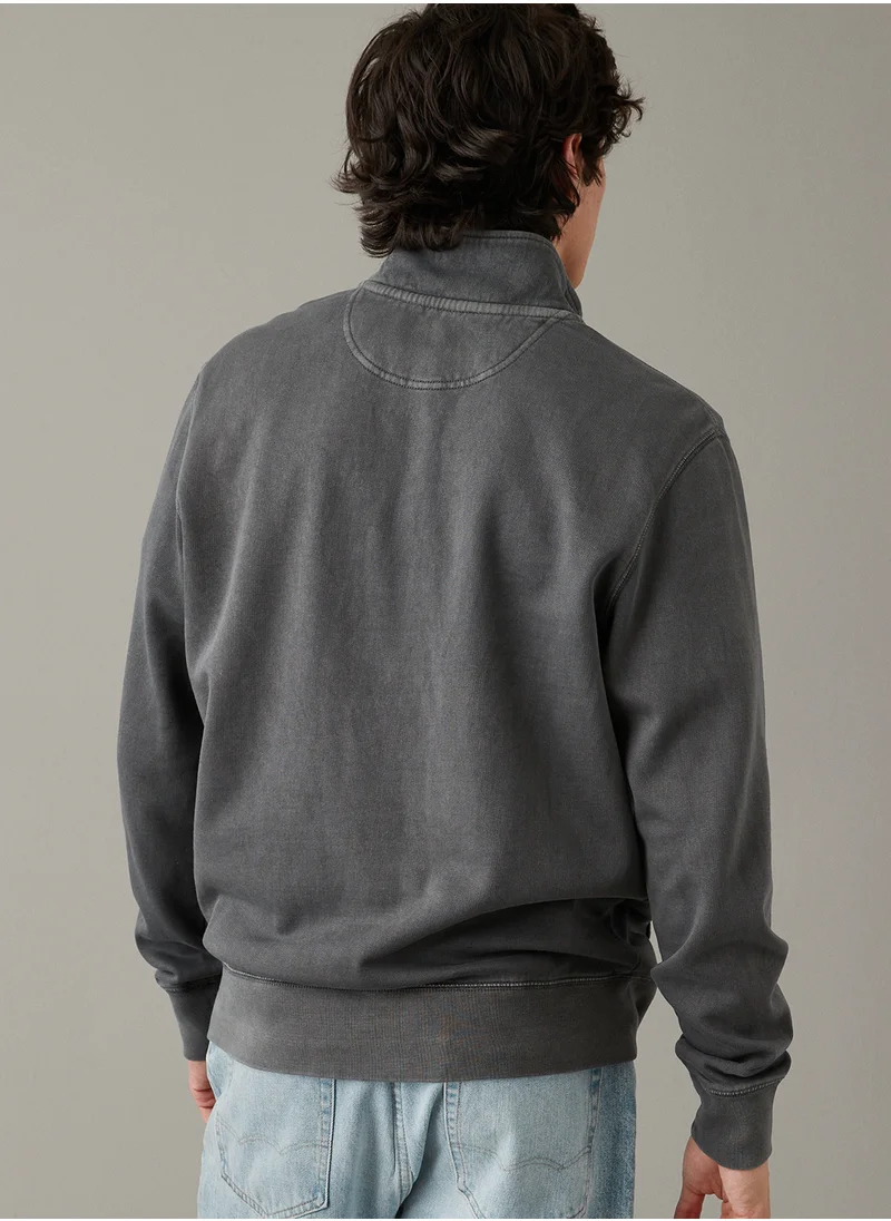 American Eagle Quarter-Snap Mockneck Sweatshirt