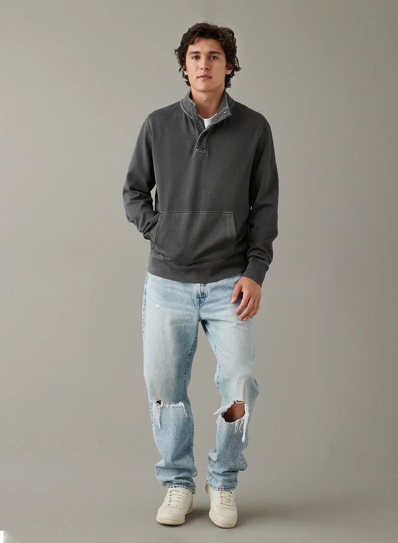 امريكان ايجل Quarter-Snap Mockneck Sweatshirt