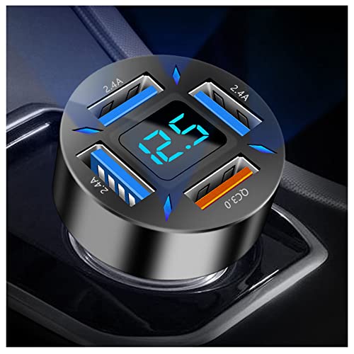 KIFIDAN 66W Fast USB Car Charger Fast Charge with Voltmeter LED Light Display Car Charger Adapter Compatible for iPhone 14/13/12/11pro/x/8/S22/S22+/Ultra/S21/S10/S9 - Image 1