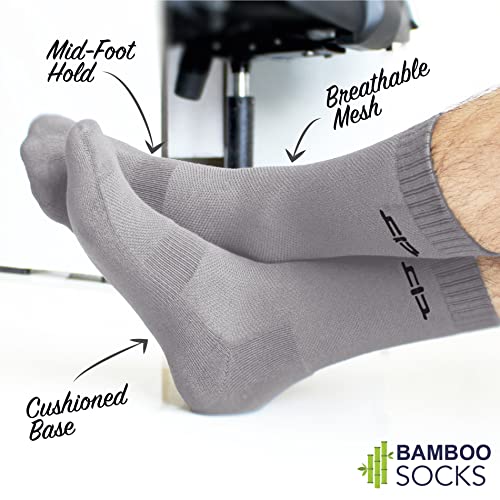 HEELIUM Bamboo Crew Socks for Men | Formal Socks, Full Length | Odour Free & Cushioned Base | 3X Softer than Regular Socks - Image 3