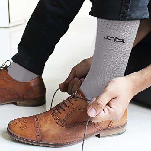 HEELIUM Bamboo Crew Socks for Men | Formal Socks, Full Length | Odour Free & Cushioned Base | 3X Softer than Regular Socks - Image 5
