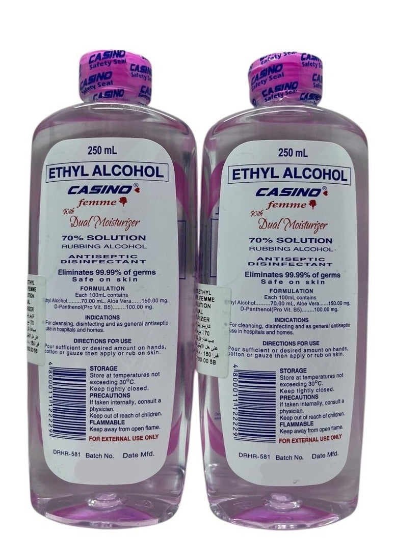 Casino ETHYL ALCOHOL CASINO FEMME DUAL MOISTURIZER 250ml X 2 - Image 2
