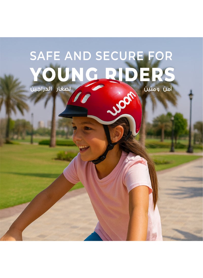 Woom Bike Helmet – Bicycle Helmet for Kids – Lightweight In-Mold Shell – Extra Small Size – Woom Red - Image 5