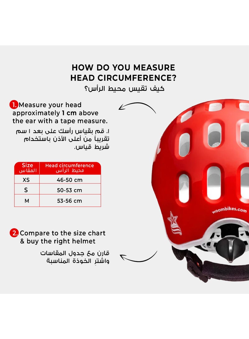Woom Bike Helmet – Bicycle Helmet for Kids – Lightweight In-Mold Shell – Extra Small Size – Woom Red - Image 3