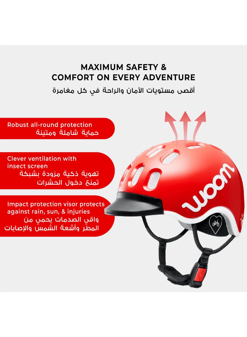Woom Bike Helmet – Bicycle Helmet for Kids – Lightweight In-Mold Shell – Extra Small Size – Woom Red - Image 2