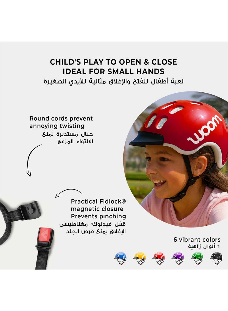 Woom Bike Helmet – Bicycle Helmet for Kids – Lightweight In-Mold Shell – Extra Small Size – Woom Red - Image 4