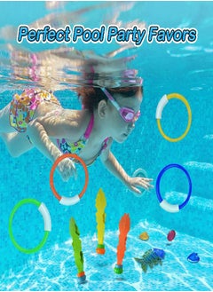 Jasonwell Jasonwell Pool Diving Toys Games - 31 PCS Swimming Pool Toys for Kids Teens with Diving Rings Dive Sticks Underwater Treasures Toypedo Bandits Fish Toys etc Fun Water Swim Toys for Boys Girls Adults  - Image 2