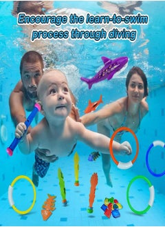 Jasonwell Jasonwell Pool Diving Toys Games - 31 PCS Swimming Pool Toys for Kids Teens with Diving Rings Dive Sticks Underwater Treasures Toypedo Bandits Fish Toys etc Fun Water Swim Toys for Boys Girls Adults  - Image 1