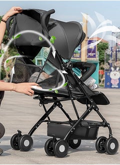 HaveDream Baby Stroller, Uv Protection Ultra-Light, Portable, Foldable, Can Sit Or Lie Down, Baby Stroller With Umbrella (Black)  - Image 5