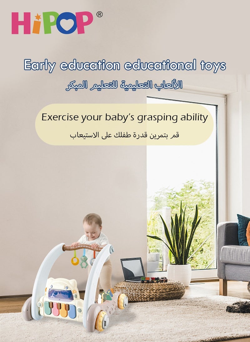 هيبوب سجادة لعب رياضية للأطفال 2 في 1، لعبة أطفال للركل والبيانو، مركز أنشطة رياضية للأطفال، حامل لياقة مشاية للأطفال - Image 2