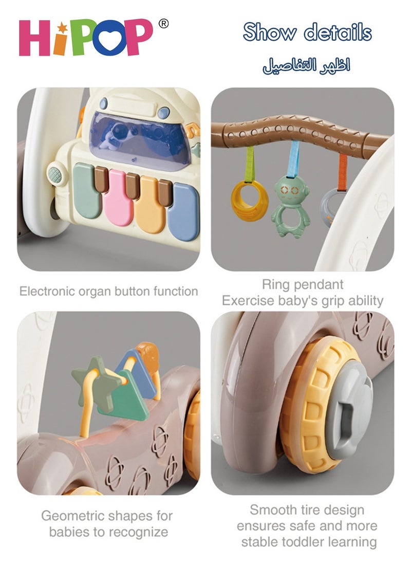 هيبوب سجادة لعب رياضية للأطفال 2 في 1، لعبة أطفال للركل والبيانو، مركز أنشطة رياضية للأطفال، حامل لياقة مشاية للأطفال - Image 3
