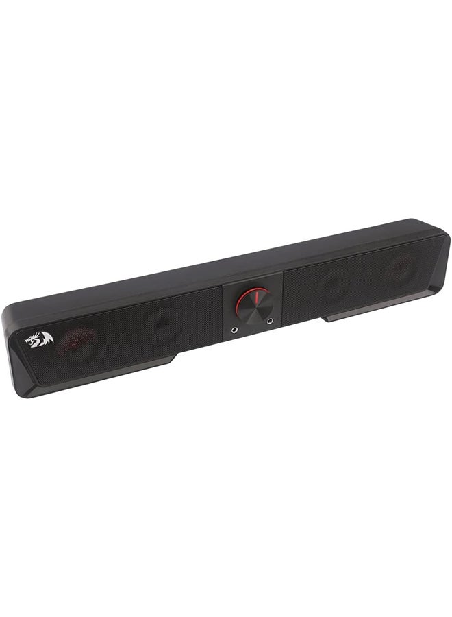 REDRAGON Darknets GS570 BT Speaker, 4 Different Mode RGB Lights, 2 Channel Stereo Core, BT 5.0, 65db Sound, 150Hz-20kHz Freq, Classic Volume Button, 3.5mm AUX Jack & USB Port, Black | Darknets GS570 - Image 2