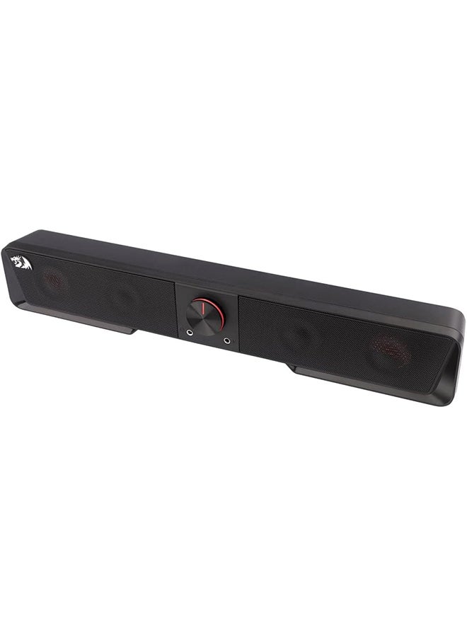 REDRAGON Darknets GS570 BT Speaker, 4 Different Mode RGB Lights, 2 Channel Stereo Core, BT 5.0, 65db Sound, 150Hz-20kHz Freq, Classic Volume Button, 3.5mm AUX Jack & USB Port, Black | Darknets GS570 - Image 3