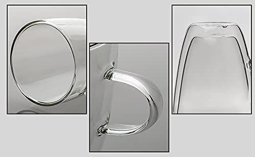 Femora Double Wall Glass Tea Cups, 360 Ml | Insulated Tea & Coffee Cups, Hot & Cold Drinks, Coffee, Tea, Milk, Cappuccino, Juice, Microwave Safe, Stylish Espresso Chocolate Beverage | Pack of 2 - Image 5