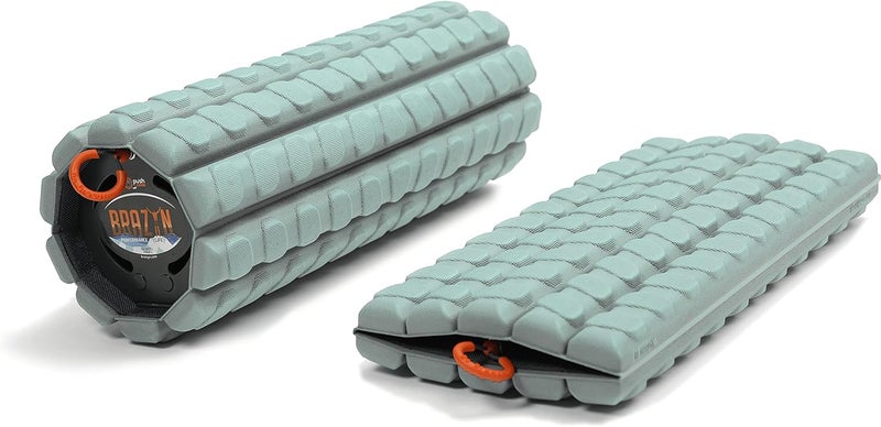 Brazyn Morph Foam Roller (Alpha-Sage): Collapsible Travel Foam Roller for Pain Relief, Workout Muscle Recovery, Back Massager, Deep Tissue Leg Massage, Back Cracker, Stretcher; Small, Portable - Image 1
