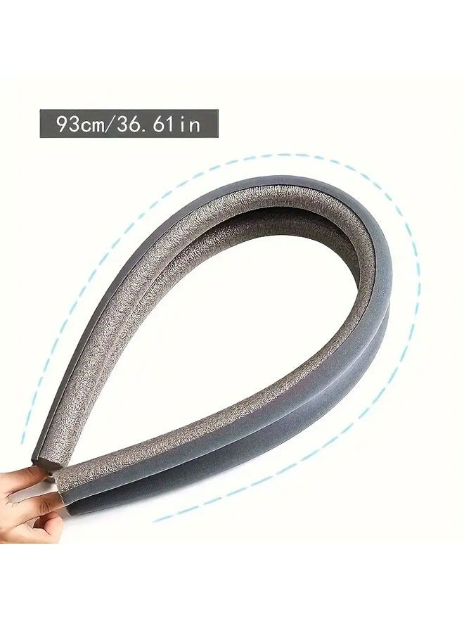 Door Seam And Bottom Sealing Strip Windproof And Insect-proof Silent Door Seam Sealing Strip Door And Window Sound Insulation Sealing Strip Self-adhesive Cuttable Foam Sealing Strip Home Decor Grey - Image 3