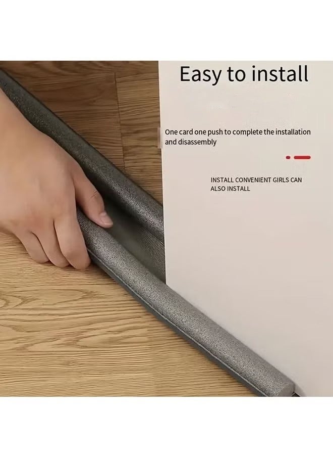 Door Seam And Bottom Sealing Strip Windproof And Insect-proof Silent Door Seam Sealing Strip Door And Window Sound Insulation Sealing Strip Self-adhesive Cuttable Foam Sealing Strip Home Decor Grey - Image 4