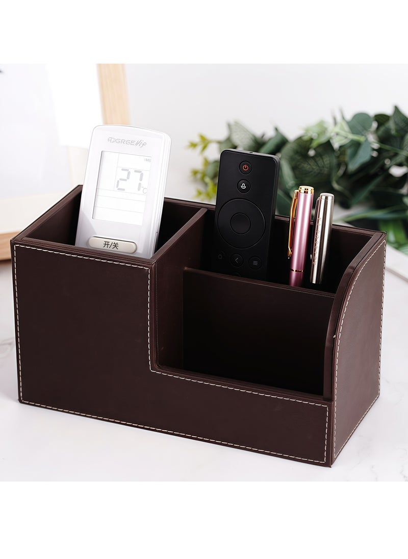 Generic Leather multifunctional pen holder, business card box, storage box, office storage box, desktop storage box, desktop storage box, business card box, pen holder, stationery storage box, suitable for office, office supplies, stationery, study, desktop storage  - Image 5