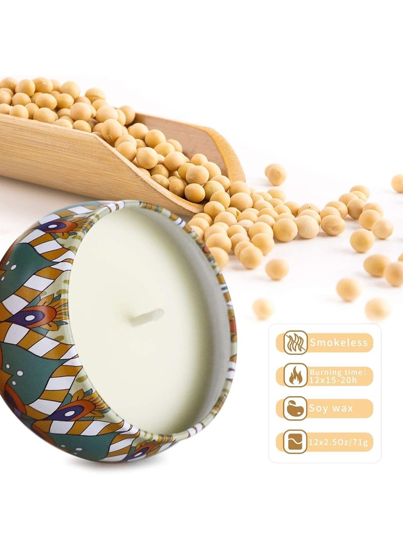 لوكاداه مجموعة هدايا شموع معطرة للنساء - عبوة من 4 شموع عطرية من شمع الصويا الطبيعي في مرطبانات، شموع سفر طويلة الأمد لتخفيف التوتر، والنوم، والاسترخاء، والمنتجعات الصحية، والحمام، واليوغا، وأعياد الميلاد، وهدايا العطلات - Image 5