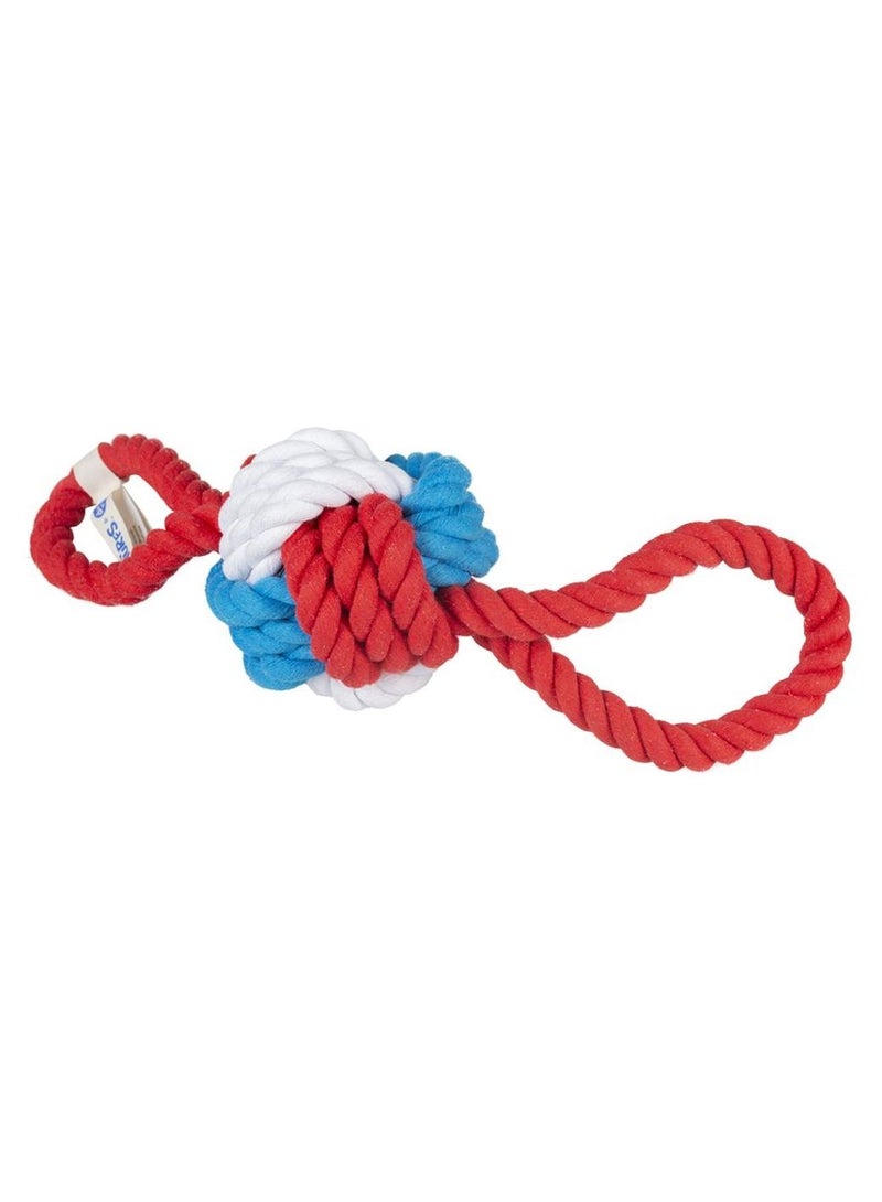 Duvo + Dog Playing Toy Papa Smurf Rope Ball With 2 Loops 42cm - Image 3