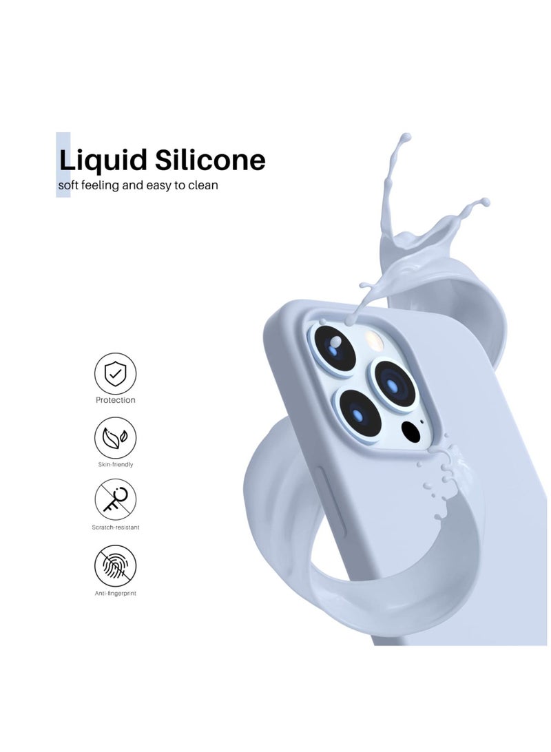 BORTONY iPhone 14 Pro Max Case 6.7 inch Slim Liquid Silicone 3 Layers Full Covered Soft Gel Rubber Case Cover - Image 2